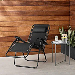 AmazonBasics Steel Zero Gravity Reclining Lounge Portable Chair