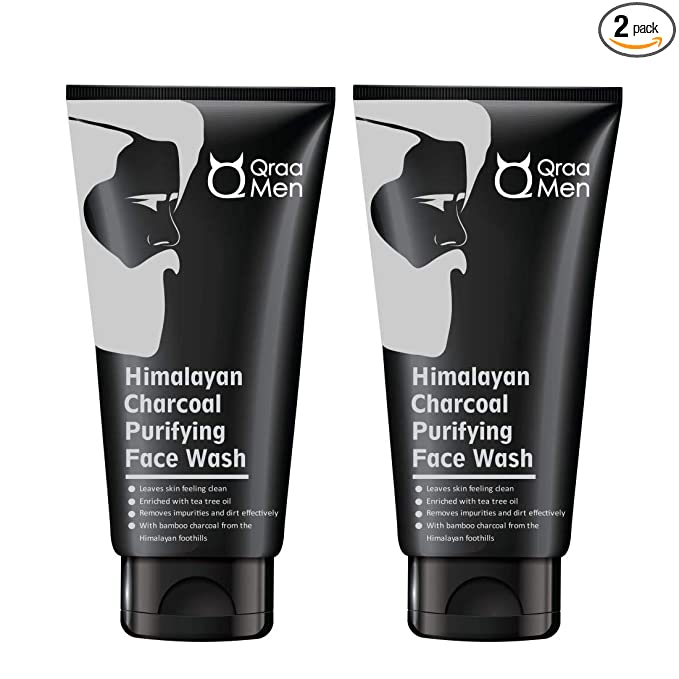 QRAA Men Himalayan Charcoal Purifying Face Wash