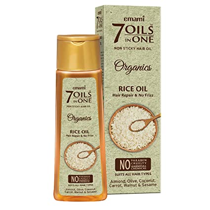 Emami 7 Oils In One Organics Rice Hair Oil