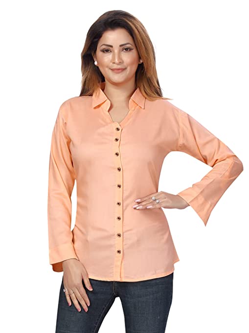 Aarika Women's Cotton Full Sleeves Regular Shirt