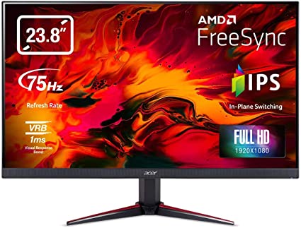 Acer Nitro Vg240Yb 23.8 Inch (60.45 Cm) LCD 1920 X 1080 Pixels Full Hd IPS Monitor