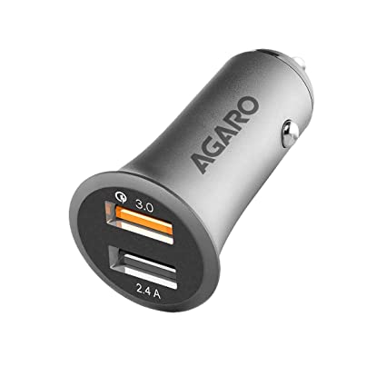 AGARO 5.4 Amp USB Dual Port Quick Car Charger