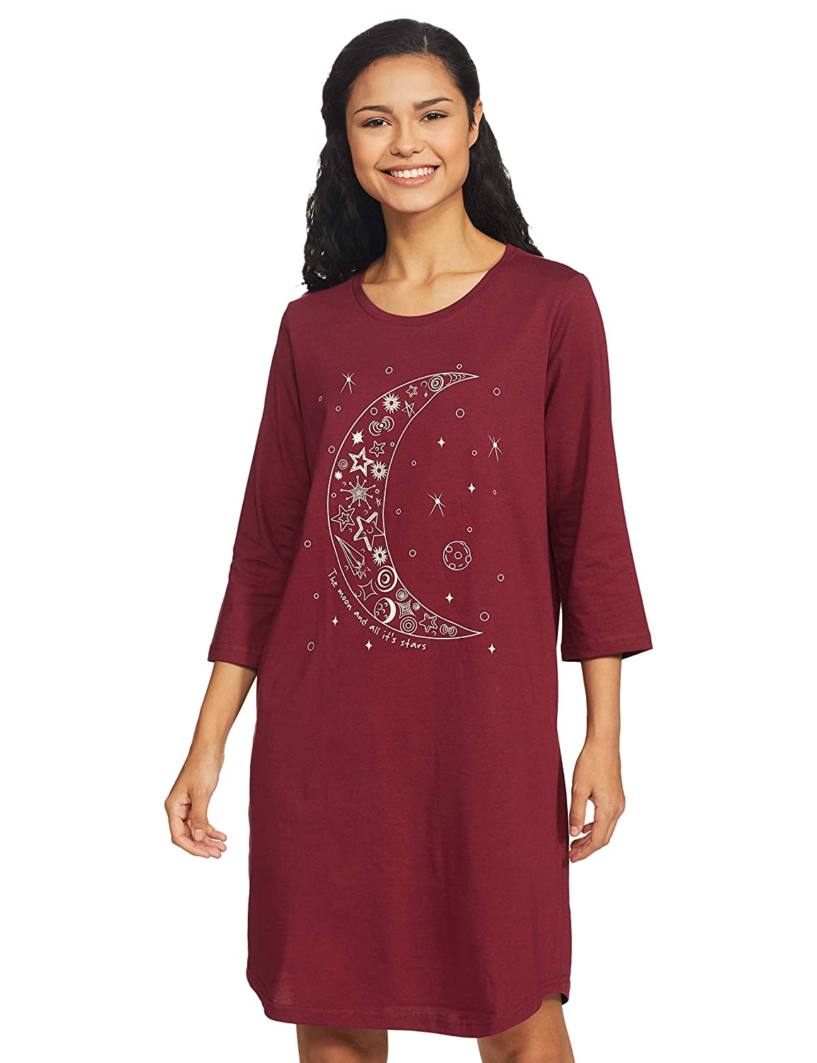 Amazon Brand - Eden & Ivy Cotton Below Knee Nightdress