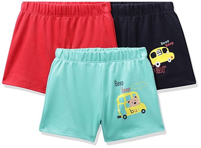 Amazon Brand - Jam & Honey Baby-Boy's Cotton Casual Shorts