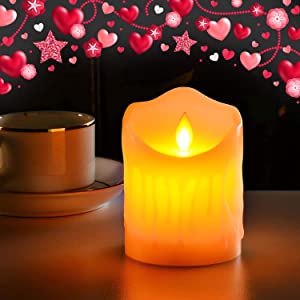 ARCHIES Love Gifts Pack of 1 - Plastic Led Candle with Realistic Swing Flameless Light