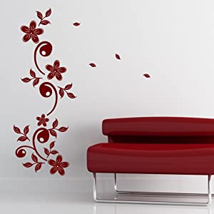 Asian Paints Wall-Ons Maroon Motif Wall Sticker