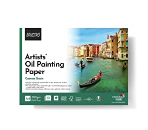 BRUSTRO Artists Oil Painting Pad 300 GSM A4 Glued