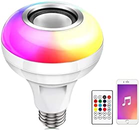 Gesto 12W B22D Base Led Multicolor Rgb Music Bulb, Wireless Bluetooth Bulb With Speaker And Remote Control