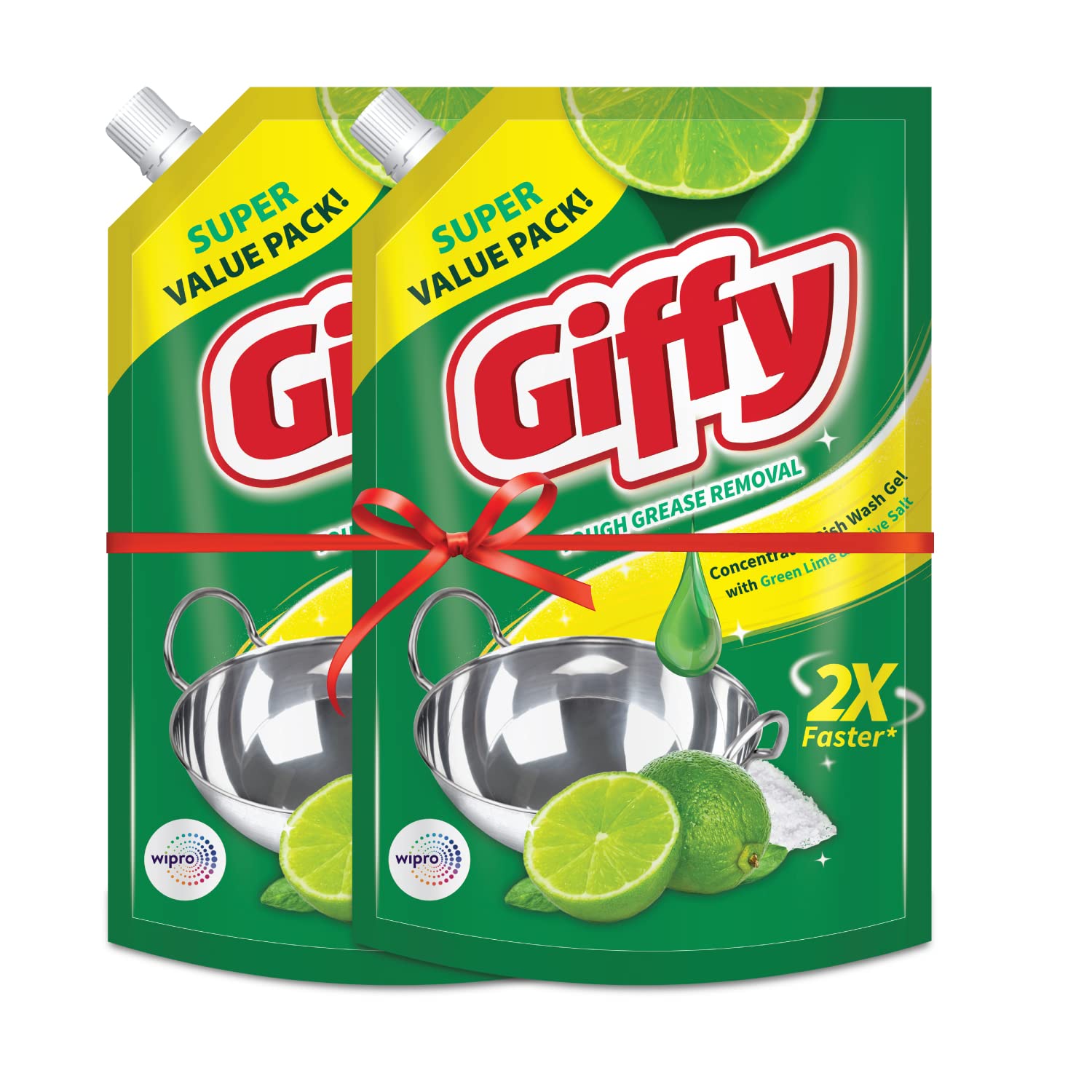 Giffy Green Lime & Active Salt Concentrated Dish Wash Gel