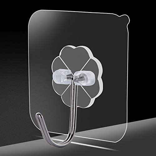 GLUN® Waterproof Stick on Adhesive Stronger Plastic Wall Hooks Hangers