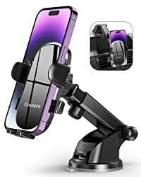 GRENARO Car Mobile Adjustable Holder Car Phone Holder Universal Long Arm Dual Purpose Stand for Windscreen & Dashboard Compatible Compatible with 4~7 Inch Mobile (Black), Mirror Face)