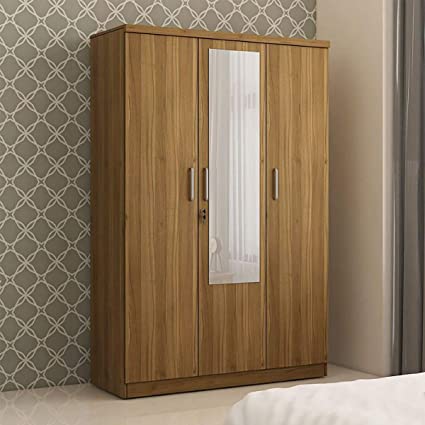 Home Centre Quadro Promo Engineered Wood 3 Door Wardrobe