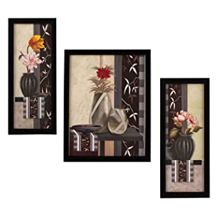 Indianara 3 Pc Set of Floral Painting