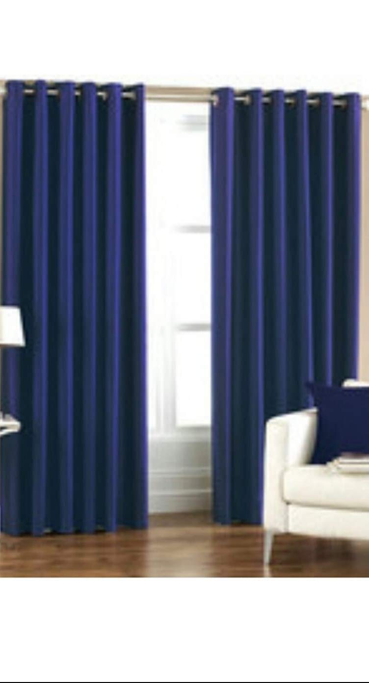 Inira Trendz 2 Piece Eyelet Polyster Window Curtain - Blue