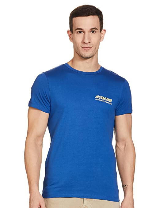 Jack & Jones Men's Cotton Printed Short Sleeve T-Shirt