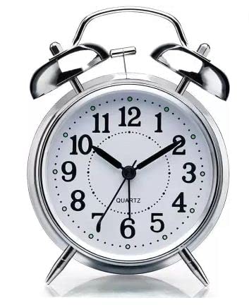 Kadio Analog Silver Clock