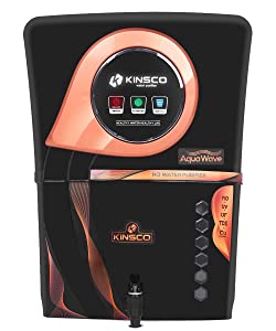 Kinsco Aqua Wave 15 Litre Tank RO + UV + UF + TDS Adjuster Pure Copper Water Purifier Dispenser Machine