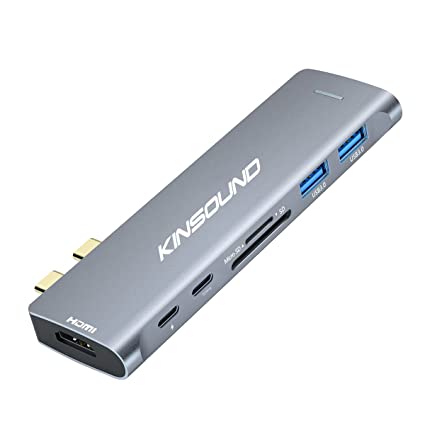 Kinsound USB C HUB 7 in 2 Type C Adapter