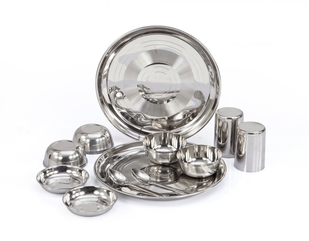 KITCHEN CLUE Stainless Steel Heavy Gauge Dinner Set