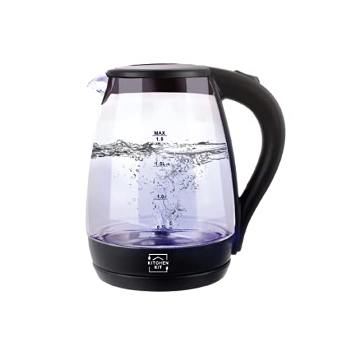 Kitchen Kit 1500 Watt Automatic Transparent Glass 1.8-Liter Electric Hot water Kettle