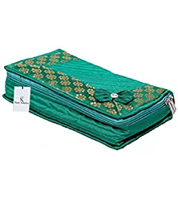 Kuber Industries Cotton Quilted Jewellery Box