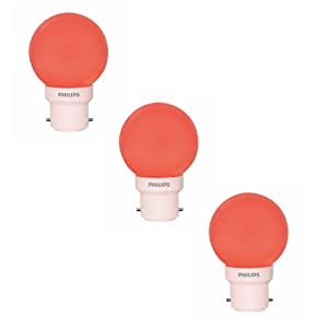 Philips Deco Mini Base B22 0.5-Watt Red LED Bulb