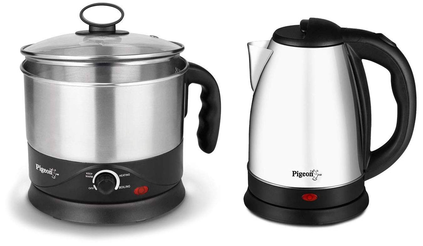 Pigeon by stovekraft Amaze Plus 1.5 Litre Electric Kettle, 1.2-Litre Multi-Purpose Kettle