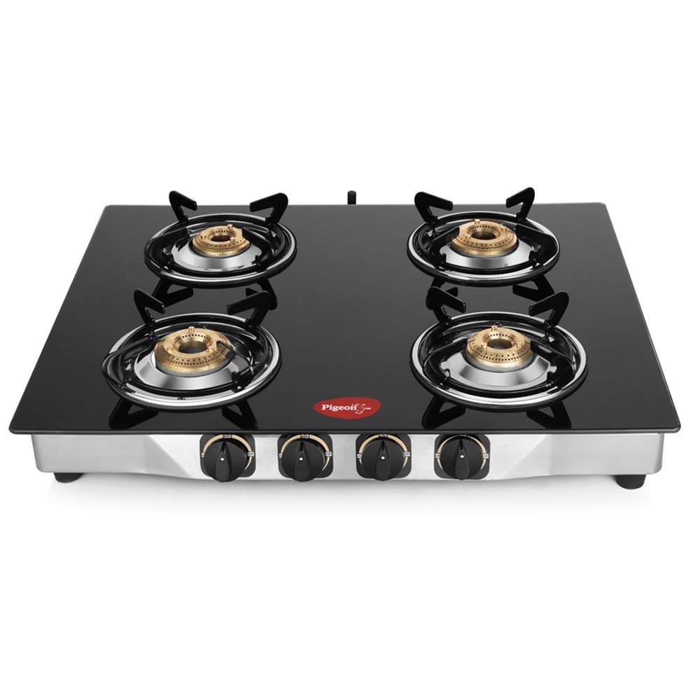 Pigeon by Stovekraft Blaze Blackline Manual Ignition 4 Burner Gas Stove