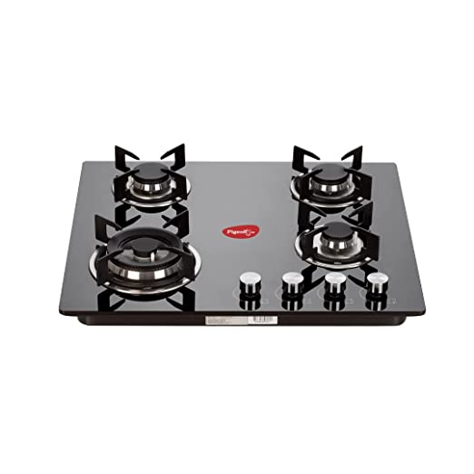 Pigeon Ornate Hob 4 Burner Multi Spark Integrated Auto Ignition 8 mm Thick Toughened Glass Top