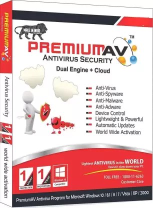 PremiumAV 1 PC 1 Year Anti-virus