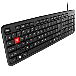 Quantum QHM7403D Spill-Resistant Wired USB Keyboard