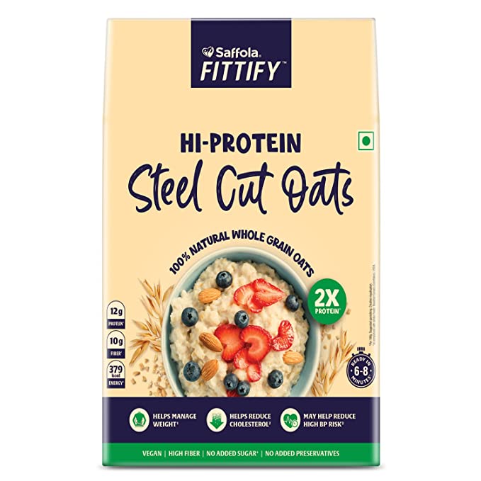 Saffola Fittify High Protein Steel Cut Oats