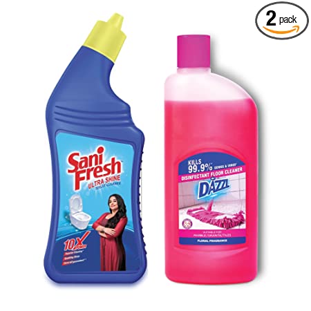 Sanifresh Ultrashine Toilet Cleaner, Dazzl Floor Cleaner