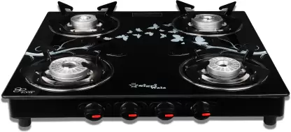 Sigri-wala 4 Burner Tornado Delux Design LPG Only Glass Manual Gas Stove