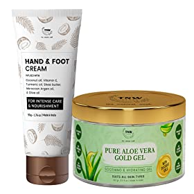 TNW-The Natural Wash Hand And Foot Cream & Pure Aloe Vera Gold Gel