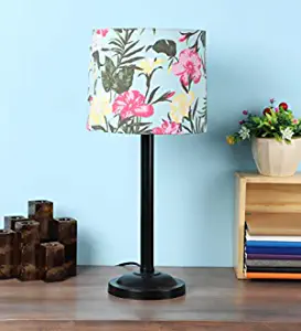 tu casa Floral printShade with Metal Base Table Lamp