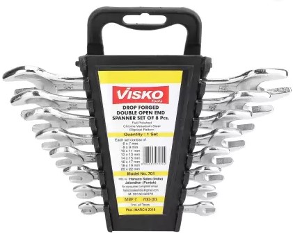 VISKO 701 Double Sided Open End Wrench Set