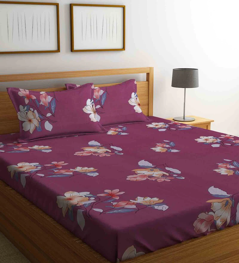 Wine Floral Bed Sheets