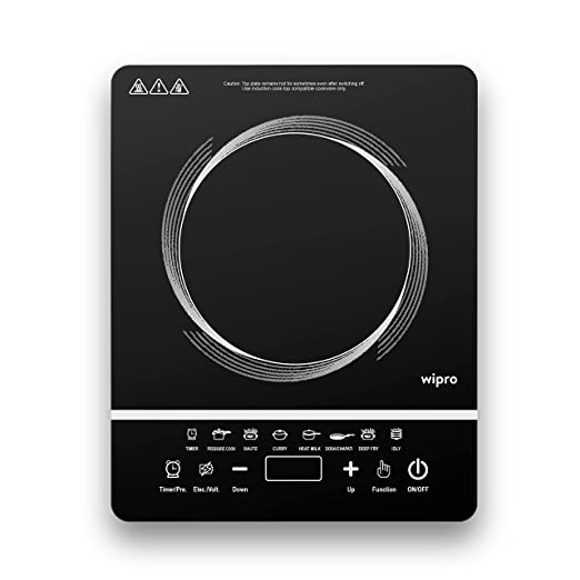 Wipro 2000 Watt Crystal Glass Plate Induction Cooktop