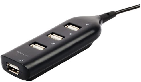 Zebronics ZEB-90HB 4 Ports USB Hub, for Laptop & PC